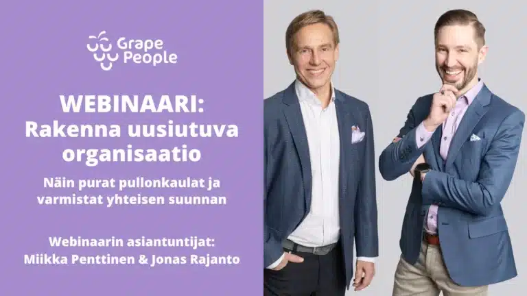 WEBINAARI 11.9.2026: Rakenna uusiutuva organisaatio – näin purat pullonkaulat ja varmistat yhteisen suunnan